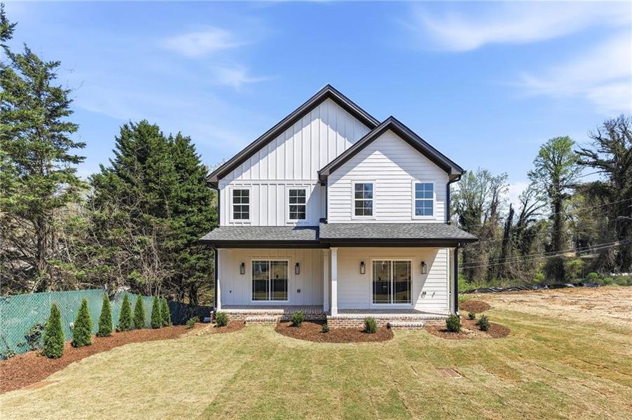Front exterior of a new home in , Gainesville, GA, highlighting curb appeal (Image 17).