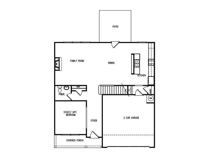 2D floor plan layout for the The Baxley by My Home Communities in Robins Estates, Warner Robins, GA (Image 3). 2D floor plan layout for the The Baxley by My Home Communities in Robins Estates, Warner Robins, GA (Image 3).