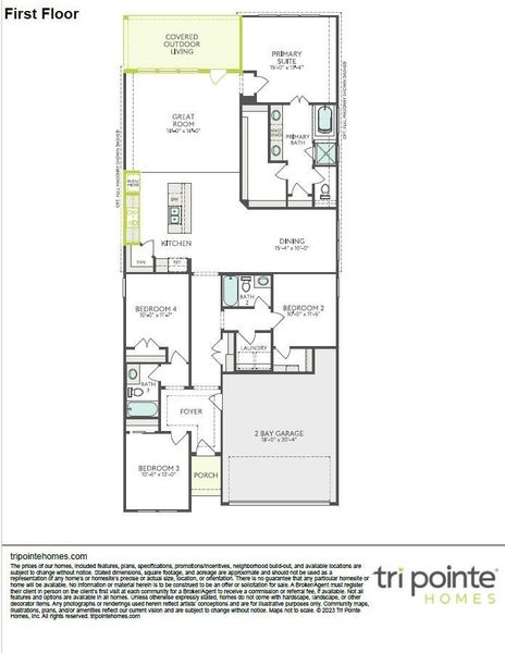 2D floor plan layout of this home in Woodson’s Reserve, Spring, TX (Image 3).