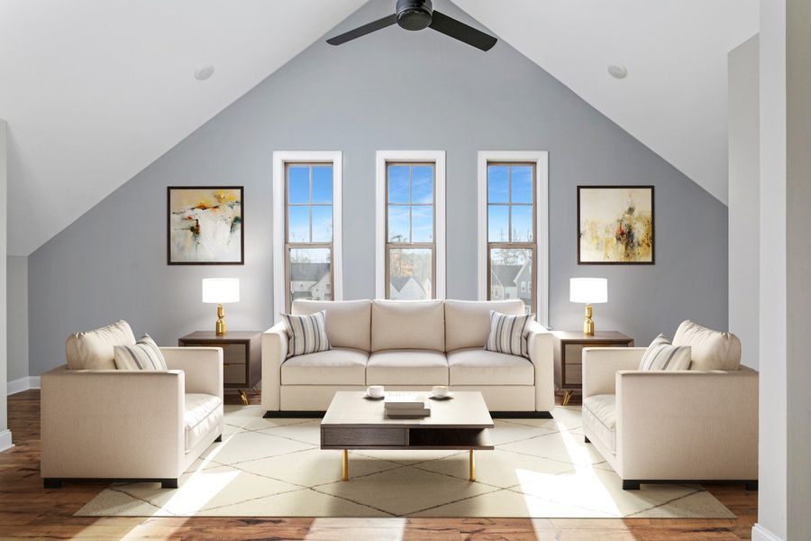 Representative furnished interior of a home built from the The Cumberland by Greentech Homes LLC in Nature's Cove, Ooltewah (Image 5). Representative furnished interior of a home built from the The Cumberland by Greentech Homes LLC in Nature's Cove, Ooltewah (Image 5).
