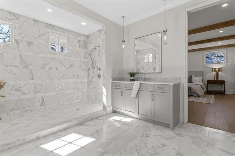 Furnished interior view inside a new home in , Atlanta (Image 59).