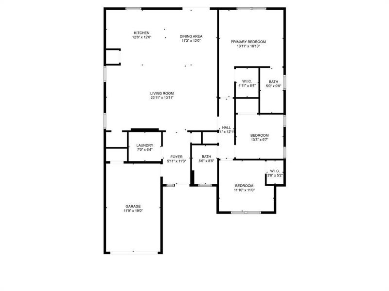 2D floor plan layout of this home in , Sulphur Springs, TX (Image 5).