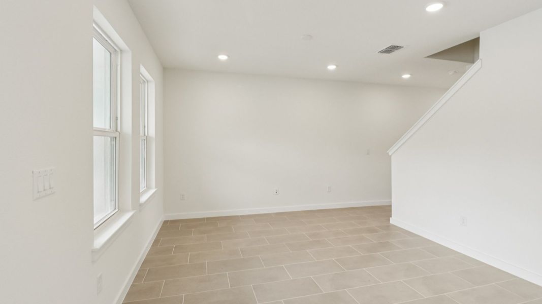Representative furnished interior of a home built from the Carmel - Interior by DRB Homes in Cyrene at Harmony, St. Cloud (Image 6). Representative furnished interior of a home built from the Carmel - Interior by DRB Homes in Cyrene at Harmony, St. Cloud (Image 6).