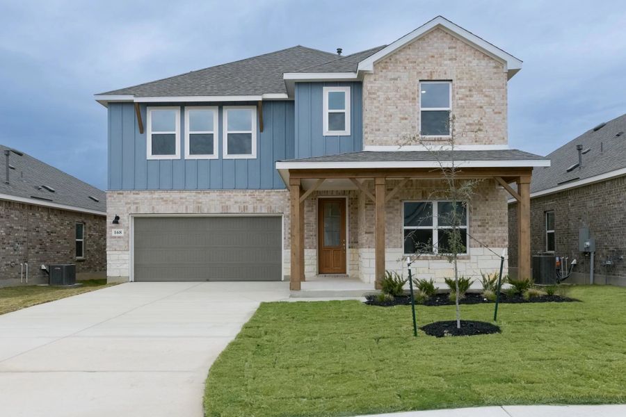 Representative exterior photo of a completed home built from the Alexis by Ashton Woods in Nopal Valley, San Antonio, TX (Image 17).