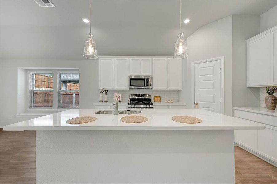 Furnished interior view inside a new home in Woodstone, Providence Village (Image 9).