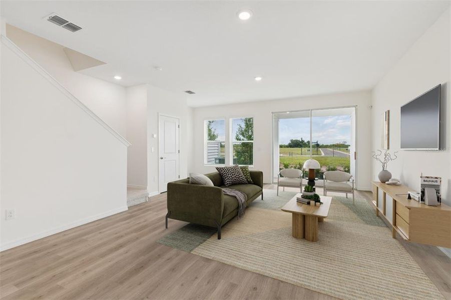 Furnished interior view inside a new home in Waterset Townhomes, Apollo Beach (Image 11).