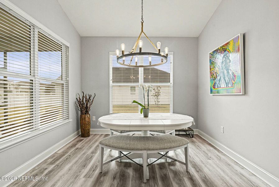 Furnished interior view inside a new home in Courtney Oaks in SilverLeaf, St. Augustine (Image 11).