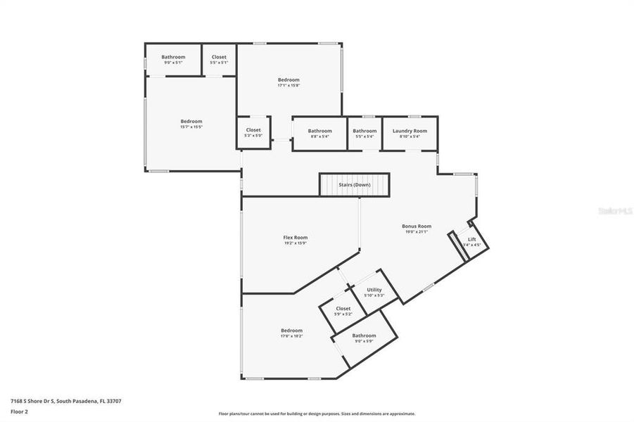 2D floor plan layout of this home in , St. Petersburg, FL (Image 41).