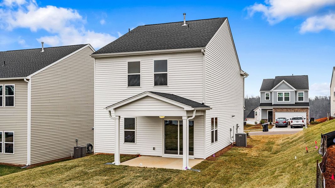 Exterior details and patio area of a home in Hanes Lake, Winston-Salem (Image 4).