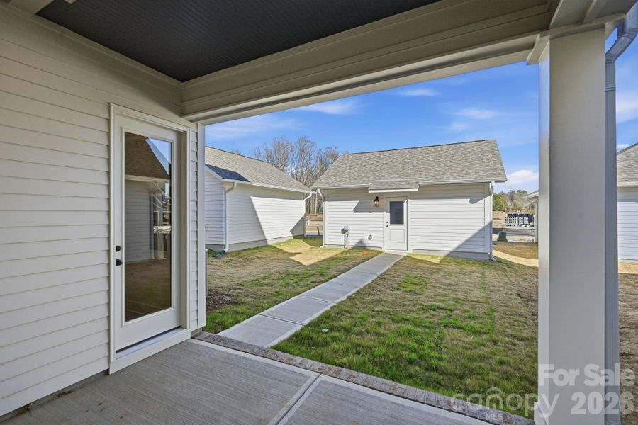 Detached Garage from Rear Porch