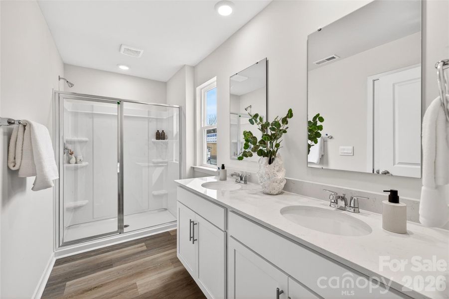 Furnished interior view inside a new home in Reedy Creek Preserve, Charlotte (Image 16).