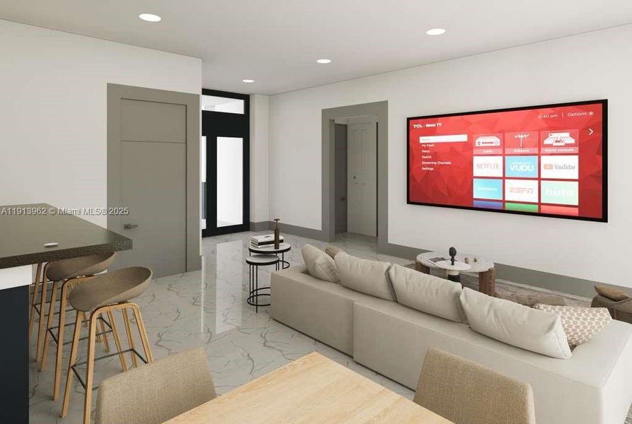 Furnished interior view inside a new home in , Cape Coral (Image 7). Furnished interior view inside a new home in , Cape Coral (Image 7).