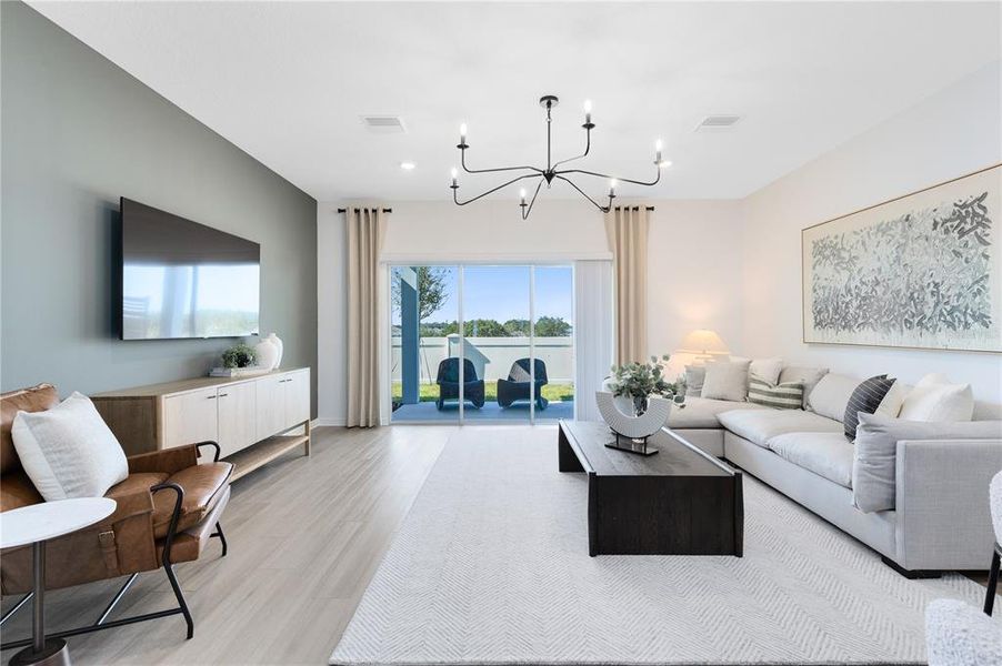 Furnished interior view inside a new home in , Davenport (Image 8).