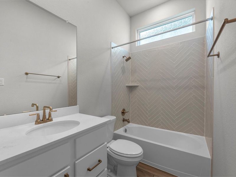 Furnished interior view inside a new home in Cross Creek Ranch 65′, Fulshear (Image 10).