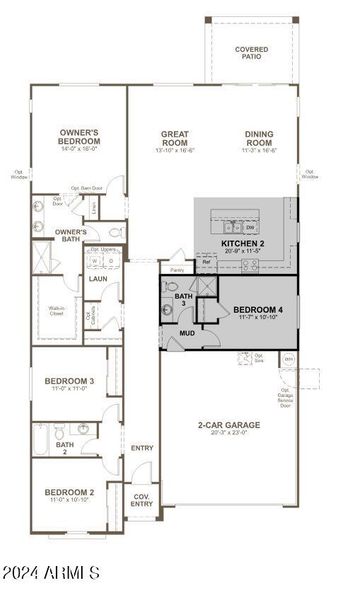 Agate Floorplan with 4th bedroom