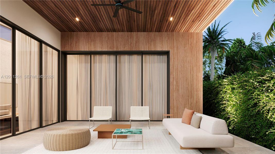 Exterior details and patio area of a home in , Miami (Image 26).