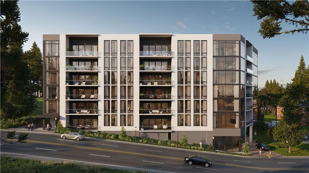 Condo located in Sandy Springs, GA showcasing its design and architecture (Image 6).