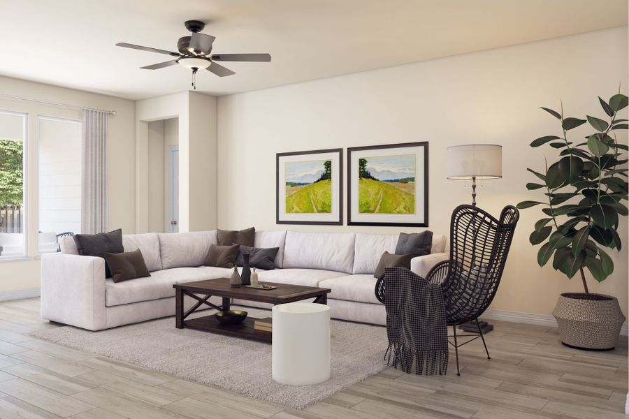 Furnished interior view inside a new home in Mason Woods, Cypress (Image 8).