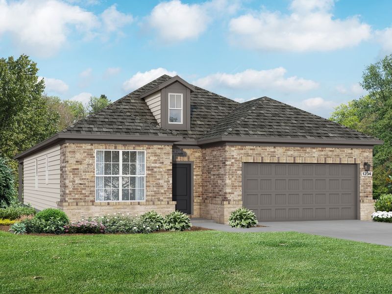 Representative exterior photo of a completed home built from the The Everett C, 3-Car Garage by Davidson Homes LLC in River Ranch Meadows, Dayton, TX (Image 22).