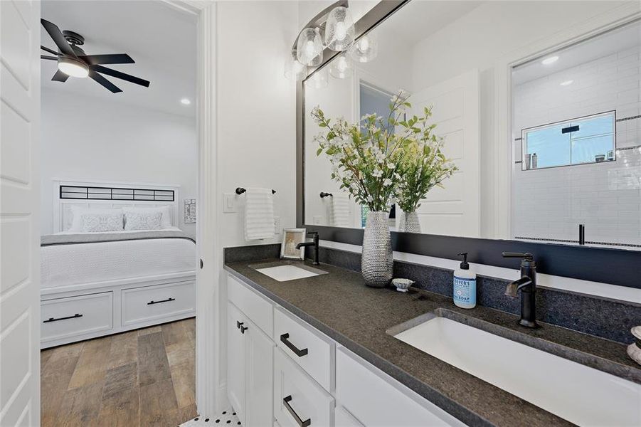 Furnished interior view inside a new home in , Savoy (Image 17).