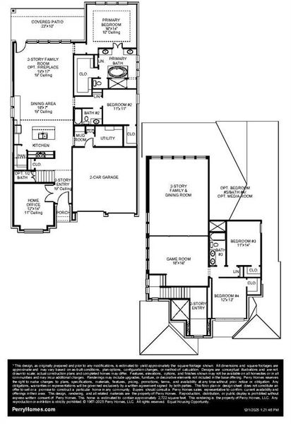 2D floor plan layout of this home in Mosaic, Celina, TX (Image 2).