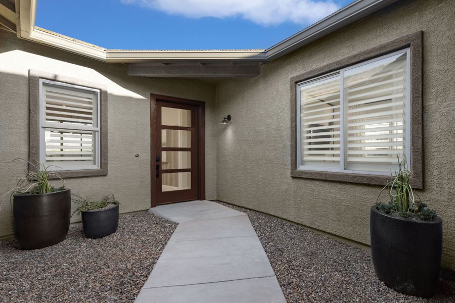 Representative exterior details of a home built from the Emilia by Mattamy Homes in Covena Pointe, Tucson (Image 3).