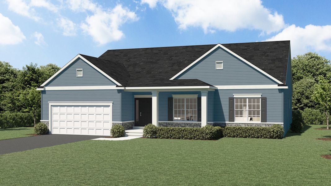 Representative exterior photo of a completed home built from the The Berkley by Forbes Capretto Homes in Cannon Woods, Clarence, NY (Image 11).