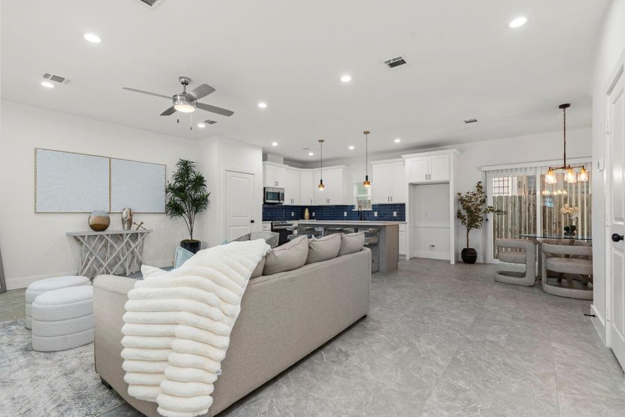 Furnished interior view inside a new home in , Houston (Image 9). Furnished interior view inside a new home in , Houston (Image 9).