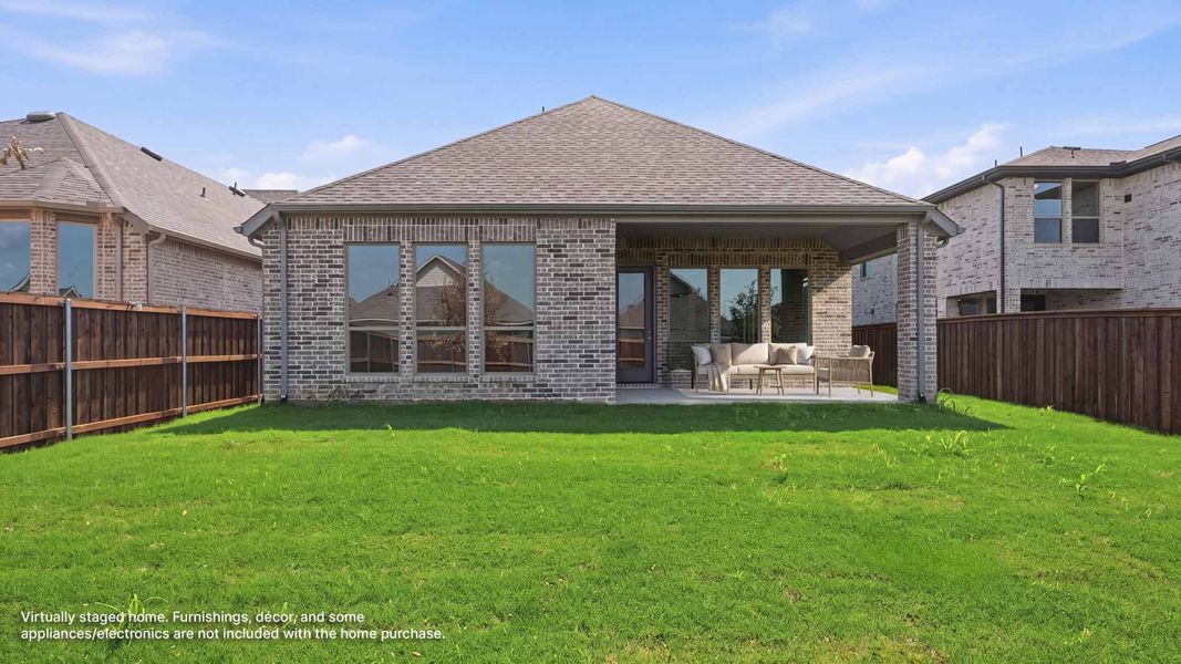Exterior details and patio area of a home in Trinity Falls, McKinney (Image 3).