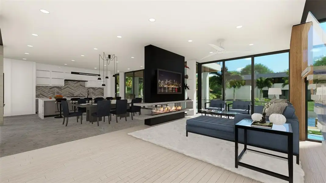 Furnished interior view inside a new home in , Longboat Key (Image 5).