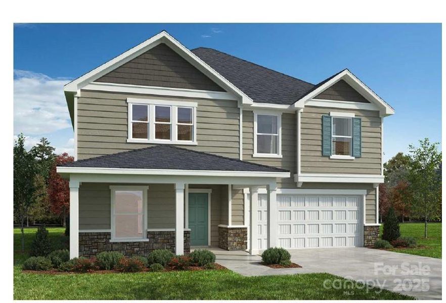 Front exterior of a new home in Bella Vista Heritage, Denver, NC, highlighting curb appeal (Image 12).