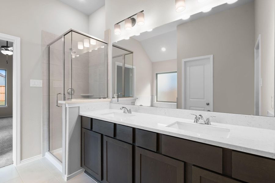 Furnished interior view inside a new home in Dunham Pointe 50', Cypress (Image 12).