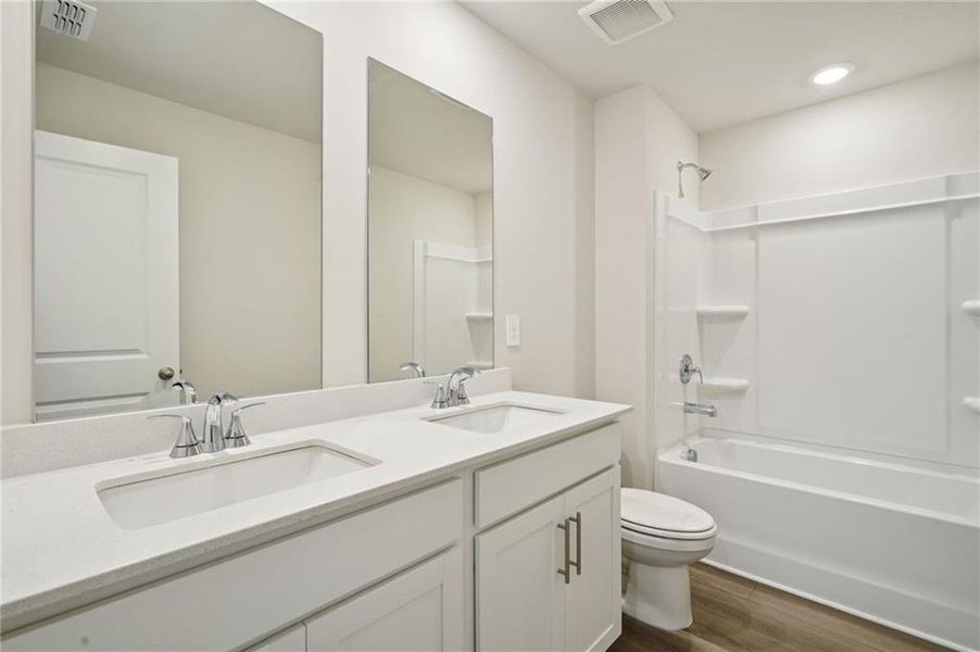 Furnished interior view inside a new home in Parkside at Grayson, Grayson (Image 7).