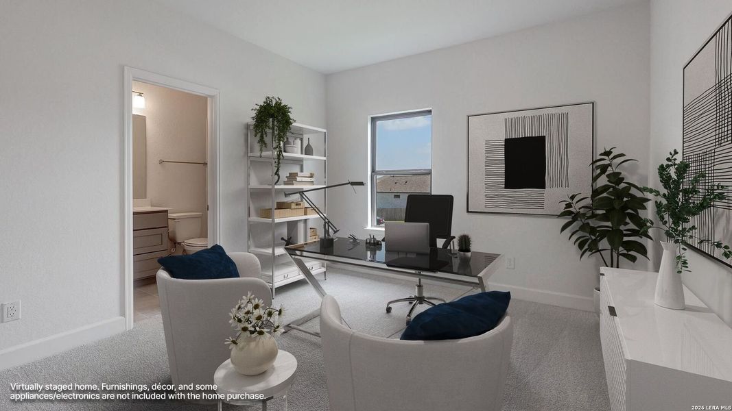 Furnished interior view inside a new home in Ladera, San Antonio (Image 9).