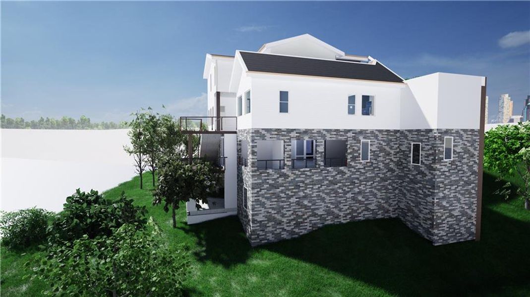 Front exterior of a new home in , Atlanta, GA, highlighting curb appeal (Image 7).