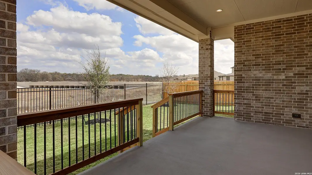 Exterior details and patio area of a home in Alsatian Oaks, Castroville (Image 19).
