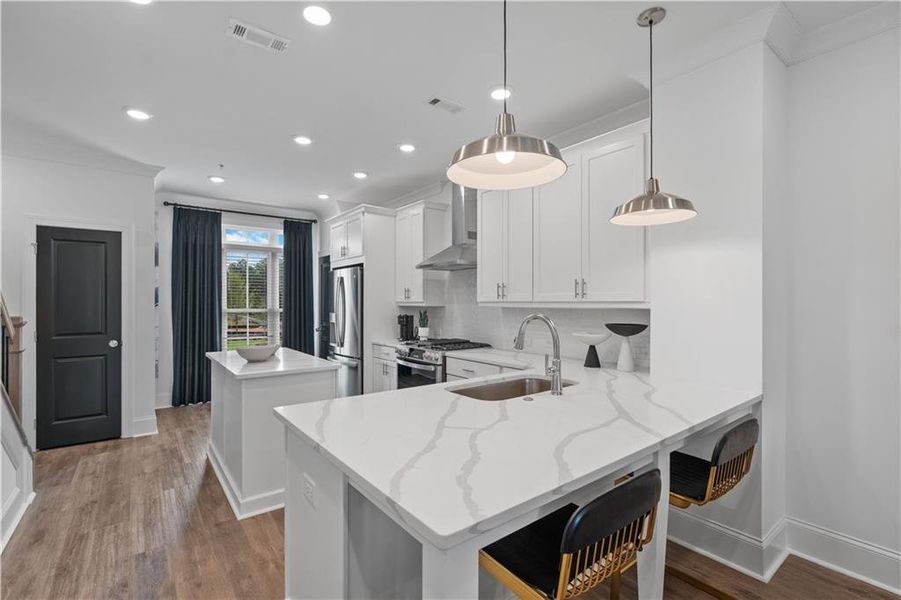Furnished interior view inside a new home in Ward's Crossing Townhomes, Johns Creek (Image 17).