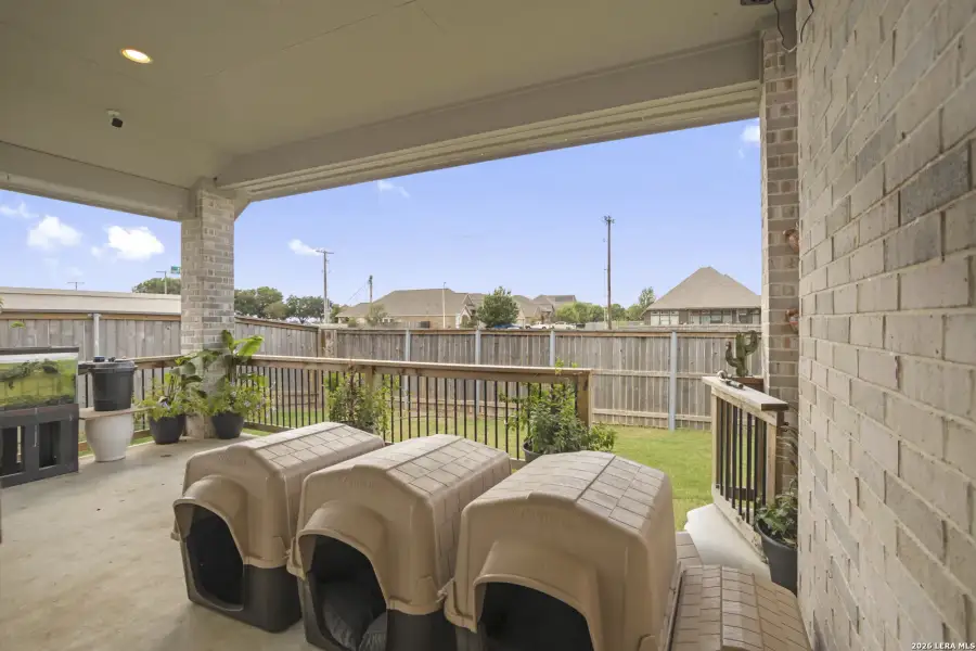 Exterior details and patio area of a home in Meadows of Mill Creek, Seguin (Image 3).