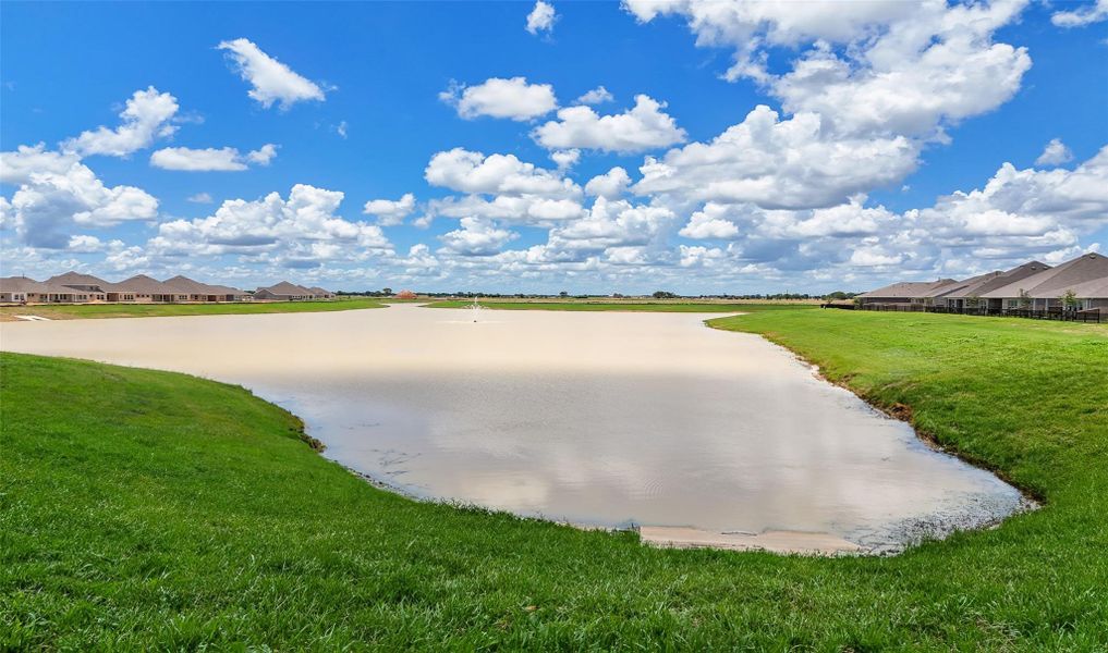 Take a stroll around the community pond. Take a stroll around the community pond.