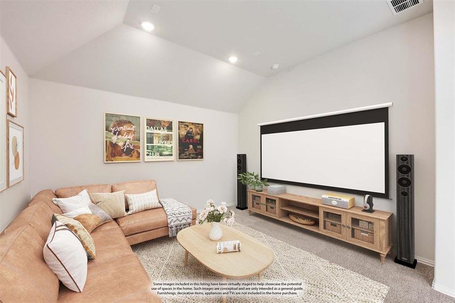 Furnished interior view inside a new home in Mockingbird Hills 60-65, Joshua (Image 13).