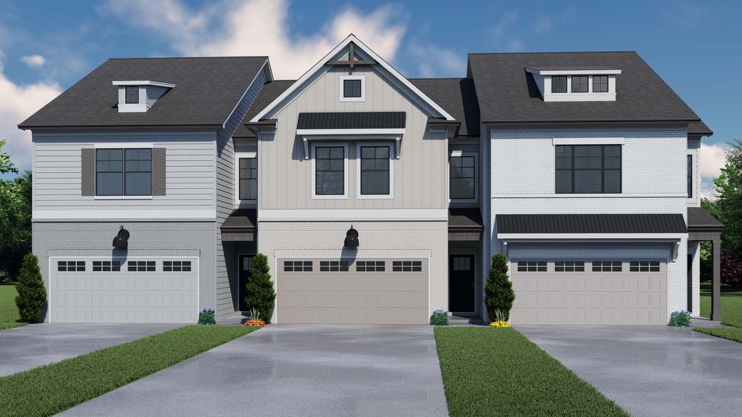 Front exterior of a home in the The Towns at Auburn Station East community, located in Auburn, GA (Image 10).