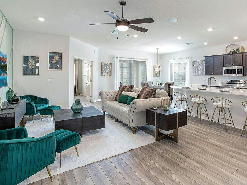 The expansive living space allows for flexible furniture layouts - Shelby II by Highland Homes
