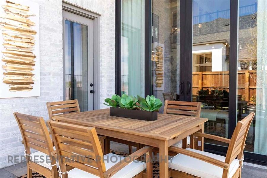 Exterior details and patio area of a home in Star Trail, Prosper (Image 20).
