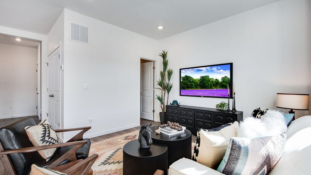 Representative furnished interior of a home built from the Boxelder by D.R. Horton in Ellston Park, Colorado Springs (Image 15).