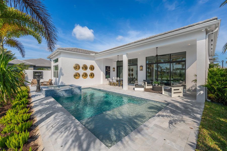 Representative exterior details of a home built from the Addison by GL Homes in Valencia Del Mar (55+), Boynton Beach (Image 4).