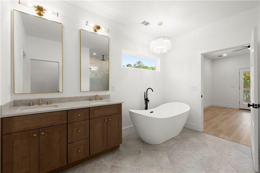 Furnished interior view inside a new home in , Atlanta (Image 12).