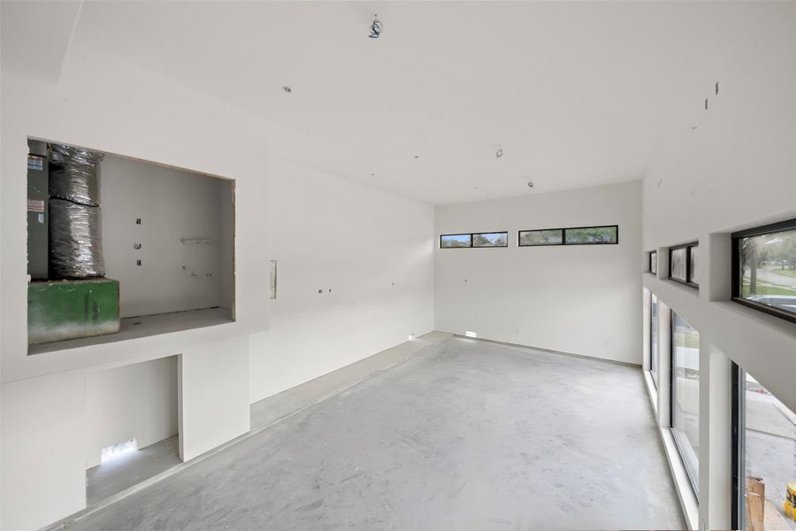 Dedicated elevated mechanical room. Garage has endless possibilities for additional build out.