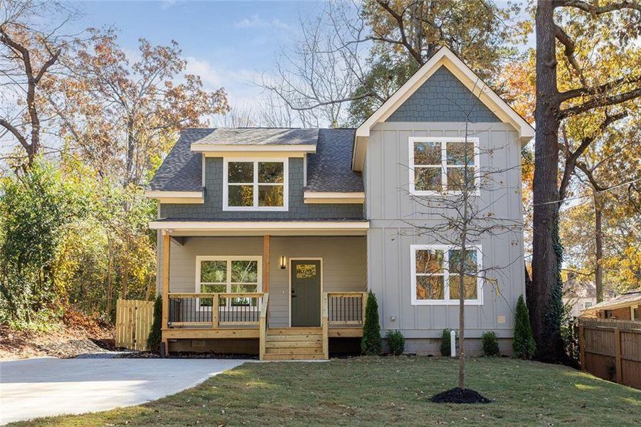 Front exterior of a new home in , Decatur, GA, highlighting curb appeal (Image 26).