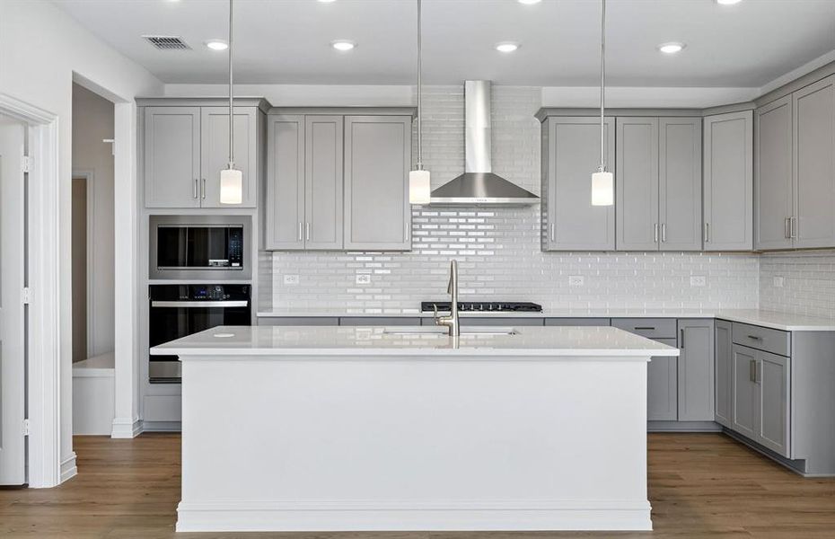 Abundant cabinet space in kitchen