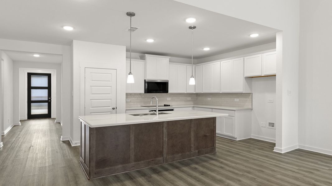 Furnished interior view inside a new home in Keeneland 50s, Aubrey (Image 8).